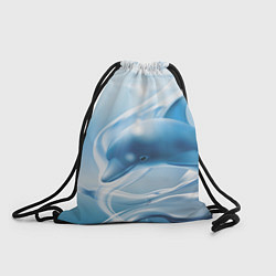 Рюкзак-мешок Дельфин в лазурном океане, цвет: 3D-принт