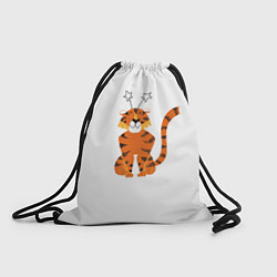 Рюкзак-мешок Тигр новогодний, цвет: 3D-принт