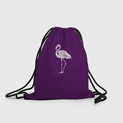 Рюкзак-мешок Фламинго в сиреневом, цвет: 3D-принт