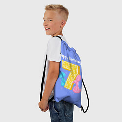 Рюкзак-мешок Седьмой день рождения, цвет: 3D-принт — фото 2