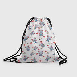 Рюкзак-мешок Маленькие котята паттерн, цвет: 3D-принт
