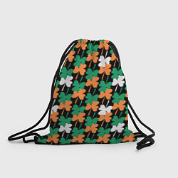 Рюкзак-мешок Клевер в цветах Ирландского флага паттерн, цвет: 3D-принт
