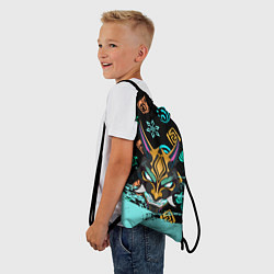 Рюкзак-мешок Маска Сяо Геншин Импакт, цвет: 3D-принт — фото 2