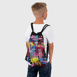 Рюкзак-мешок Разноцветные монстры, цвет: 3D-принт — фото 2