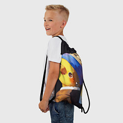 Рюкзак-мешок ПОПУГАЙ С жемчужной Сережкой, цвет: 3D-принт — фото 2