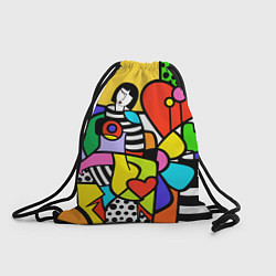 Рюкзак-мешок Romero Britto - valentines day, цвет: 3D-принт