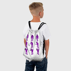Рюкзак-мешок Five Nights At Freddys purple guy, цвет: 3D-принт — фото 2