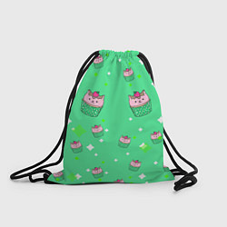 Рюкзак-мешок Кот капкейк, цвет: 3D-принт