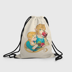 Рюкзак-мешок Линк и Зельда с яблоками, цвет: 3D-принт