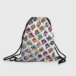 Рюкзак-мешок Особые редкие значки Бравл Пины Бравл Старс Brawl, цвет: 3D-принт