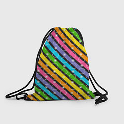 Рюкзак-мешок Радужные полосы микс, цвет: 3D-принт