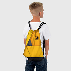 Рюкзак-мешок Honda - Yellow, цвет: 3D-принт — фото 2
