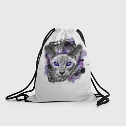 Рюкзак-мешок Глазастый кот из космоса, цвет: 3D-принт