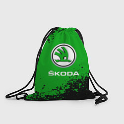 Рюкзак-мешок Skoda следы от шин, цвет: 3D-принт