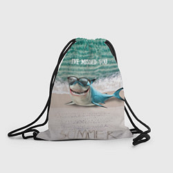 Рюкзак-мешок Я скучаю - Акула, цвет: 3D-принт