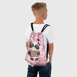 Рюкзак-мешок Панда с сердечком love, цвет: 3D-принт — фото 2
