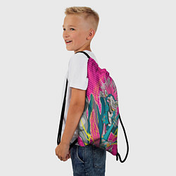 Рюкзак-мешок Крейзи-рок-обезьяна, цвет: 3D-принт — фото 2