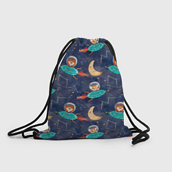 Рюкзак-мешок Звери в космосе детский паттерн, цвет: 3D-принт