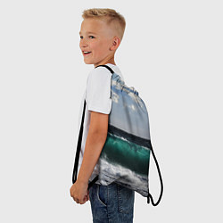 Рюкзак-мешок Морской прибой, цвет: 3D-принт — фото 2