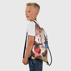 Рюкзак-мешок Осенняя Прогулка Чашек Cuphead, цвет: 3D-принт — фото 2
