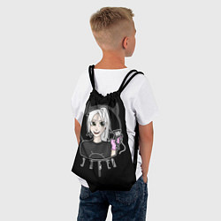Рюкзак-мешок Девушка ведьма - забей, цвет: 3D-принт — фото 2