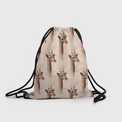 Рюкзак-мешок Голова жирафа паттерн, цвет: 3D-принт