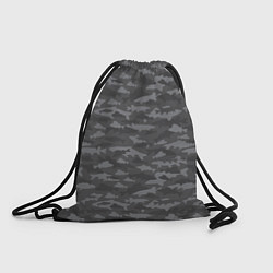 Рюкзак-мешок Тёмно-Серый Камуфляж Рыбака, цвет: 3D-принт
