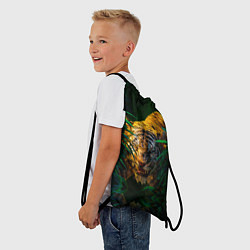 Рюкзак-мешок Крадущийся тигр в джунглях, цвет: 3D-принт — фото 2
