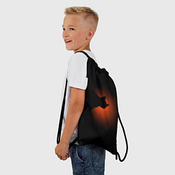 Рюкзак-мешок Кошка и закат, цвет: 3D-принт — фото 2