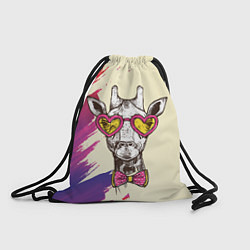 Рюкзак-мешок Жираф хипстер!, цвет: 3D-принт