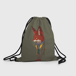 Рюкзак-мешок Хитрый модный лис, цвет: 3D-принт