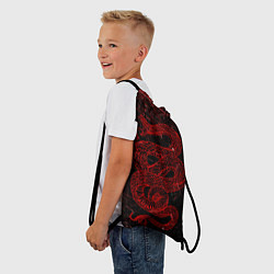 Рюкзак-мешок Красная Змея Red Snake Глитч, цвет: 3D-принт — фото 2