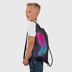 Рюкзак-мешок Медуза Градиент Неон, цвет: 3D-принт — фото 2