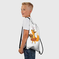 Рюкзак-мешок Мультяшная белка с орешком, цвет: 3D-принт — фото 2