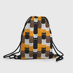 Рюкзак-мешок Недовольные Коты, цвет: 3D-принт