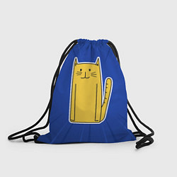 Рюкзак-мешок Длинный желтый кот, цвет: 3D-принт