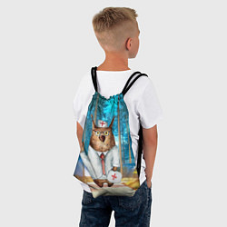 Рюкзак-мешок Врач - сова, цвет: 3D-принт — фото 2