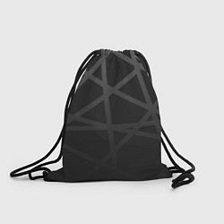 Рюкзак-мешок ГЕОМЕТРИЧЕСКИЙ ПАТТЕРН ЧЕРНЫЙ, цвет: 3D-принт