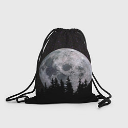 Рюкзак-мешок Лес на фоне бескрайнего космоса, цвет: 3D-принт
