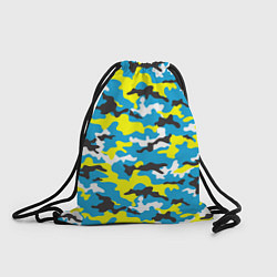 Рюкзак-мешок Камуфляж Небесно-Синий, цвет: 3D-принт