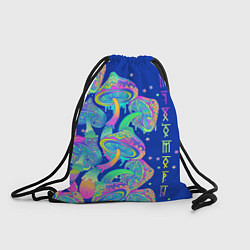 Рюкзак-мешок Неоновые мухоморы, цвет: 3D-принт