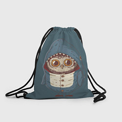 Рюкзак-мешок Совушка-в костюме акулы, цвет: 3D-принт