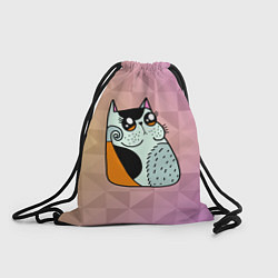 Рюкзак-мешок Милый Абстрактный котик, цвет: 3D-принт