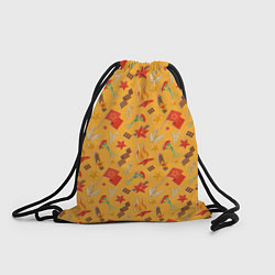 Рюкзак-мешок Георгиевская ленточка, Вечный огонь, цветок, медал, цвет: 3D-принт