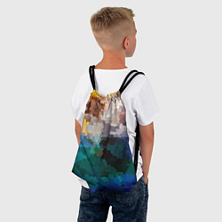 Рюкзак-мешок Осенний мозаичный узор, цвет: 3D-принт — фото 2
