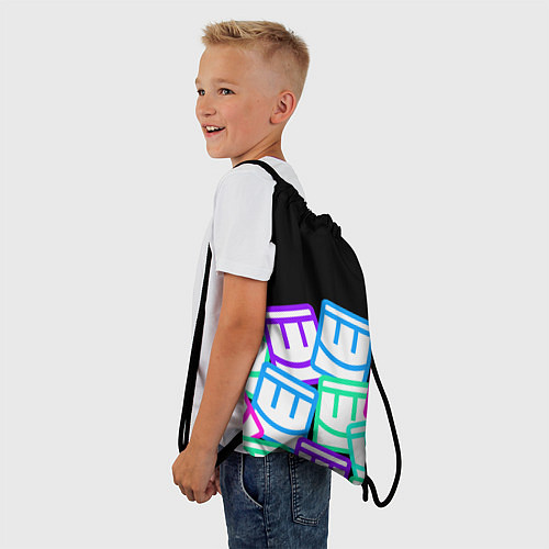 Мешок для обуви Разноцветные лого REC ROOM / 3D-принт – фото 3