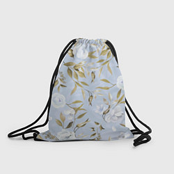 Рюкзак-мешок Цветы Золотые Листья, цвет: 3D-принт