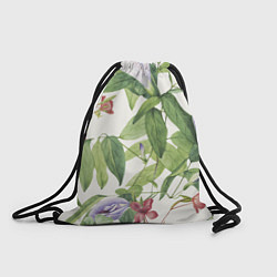 Рюкзак-мешок Цветы Нежная Листва, цвет: 3D-принт