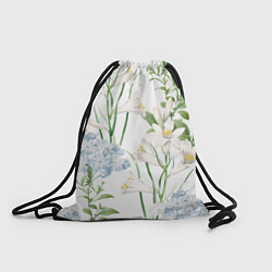 Рюкзак-мешок Цветы Утонченные и Яркие, цвет: 3D-принт