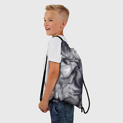 Рюкзак-мешок Бело-черный тай-дай, цвет: 3D-принт — фото 2